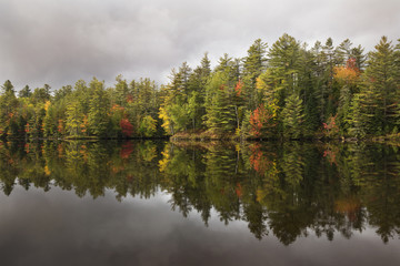 Adirondack fall foliage reflection