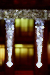 Blurred Christmas garlands