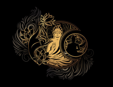 Buddha tattoo boho style