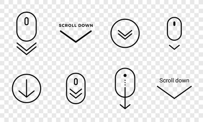 Scroll down icon. Vector scrolling sybmol for web design © Avector