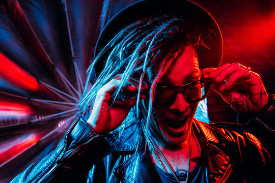 punk guy with dreadlocks