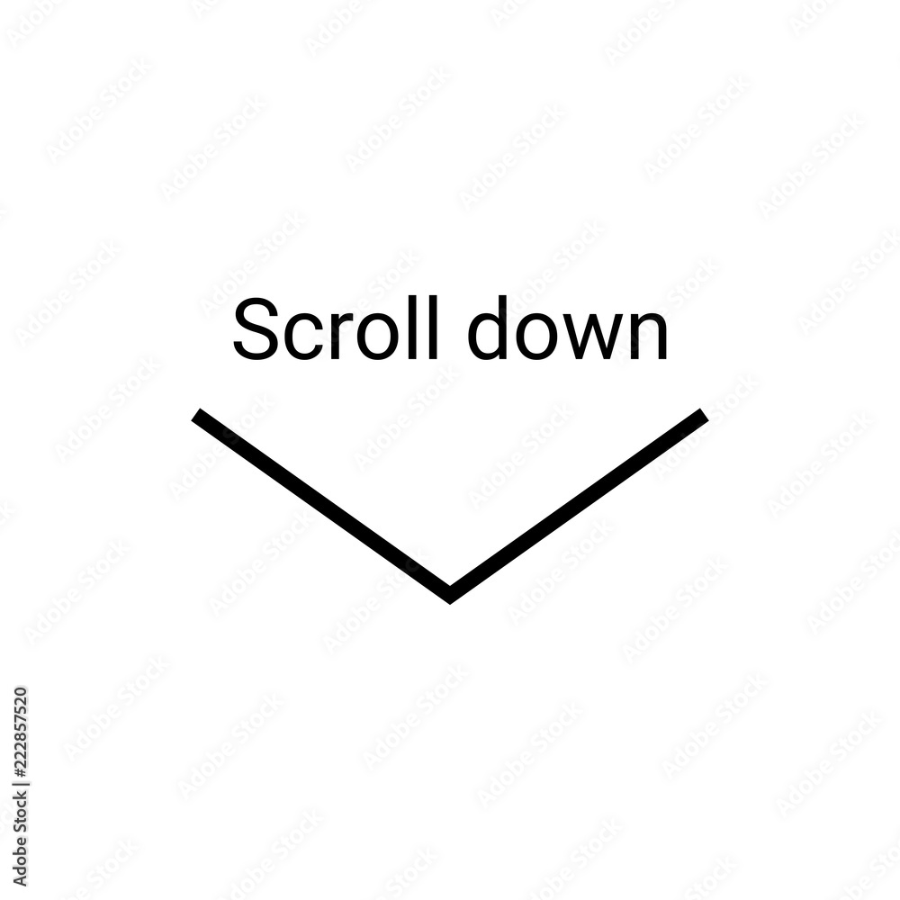 Poster scroll down icon. vector scrolling sybmol for web design