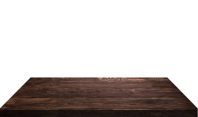 Wooden shelves, table and wooden planks background © NATALIIA TOSUN