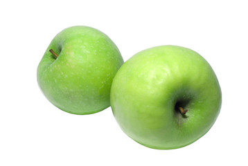 green apple isolated on white background. food, healthy