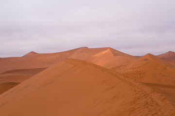 Fototapeta na wymiar Sand dunes at Sossusflei in Namibia