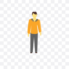 man with costume icon isolated on transparent background. Simple and editable man with costume icons. Modern icon vector illustration.