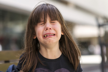 little girl crying