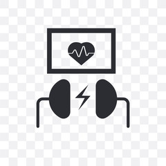 defibrillator icon isolated on transparent background. Simple and editable defibrillator icons. Modern icon vector illustration. - obrazy, fototapety, plakaty