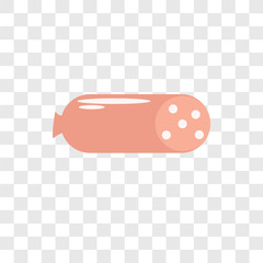 Salami vector icon isolated on transparent background, Salami logo design