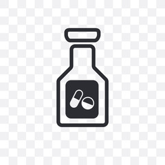 pills icon isolated on transparent background. Simple and editable pills icons. Modern icon vector illustration.