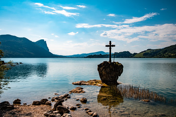 Mondsee Kreuzstein Autria Salzkammergut