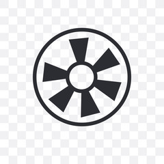 Fototapeta premium turbine icon isolated on transparent background. Simple and editable turbine icons. Modern icon vector illustration.