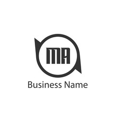 Initial Letter MA Logo Template Design