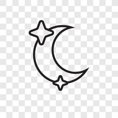 Moon vector icon isolated on transparent background, Moon logo design © TOPVECTORSTOCK
