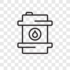 Barrel vector icon isolated on transparent background, Barrel logo design