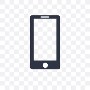 mobile phone icon isolated on transparent background. Simple and editable mobile phone icons. Modern icon vector illustration.