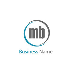 Initial Letter MB Logo Template Design