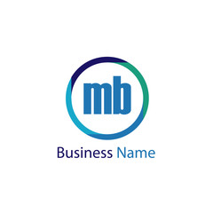 Initial Letter MB Logo Template Design
