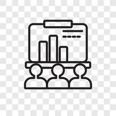 Presentation vector icon isolated on transparent background, Presentation logo design