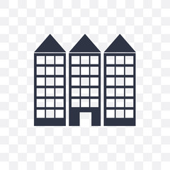 building icon isolated on transparent background. Simple and editable building icons. Modern icon vector illustration.