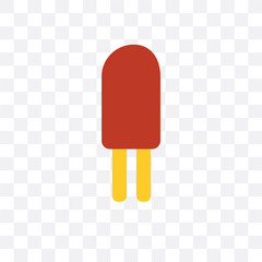 popsicle icon isolated on transparent background. Simple and editable popsicle icons. Modern icon vector illustration.