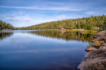 Fototapeta na wymiar A Beautiful forest lake in Tyresta Nature Reserve, Sweden.