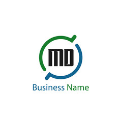 Initial Letter MD Logo Template Design