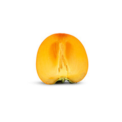 Fresh fruit persimmon isolated on white background. Creative minimalistic food concept.