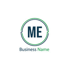 Fototapeta premium Initial Letter ME Logo Template Design