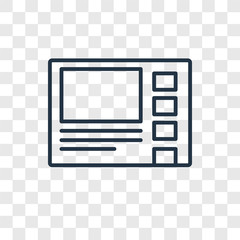 Landing page vector icon isolated on transparent background, Landing page logo design