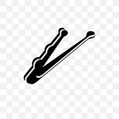 hair clip tool icon isolated on transparent background. Simple and editable hair clip tool icons. Modern icon vector illustration.