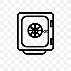 big safe icon isolated on transparent background. Simple and editable big safe icons. Modern icon vector illustration.