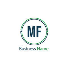 Fototapeta premium Initial Letter MF Logo Template Design