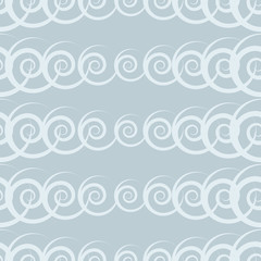 Fototapeta na wymiar Seamless air pattern of spirals and curls. Ornament for fabrics and packaging.