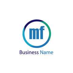 Initial Letter MF Logo Template Design