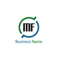 Initial Letter MF Logo Template Design