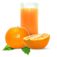 Fresh delicious mandarins, tangerine, clementine isolated on white background. Creative minimalistic food concept.