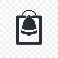alarming bell icon isolated on transparent background. Simple and editable alarming bell icons. Modern icon vector illustration.