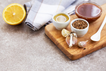 Ingredients for homemade sweet and sour sauce