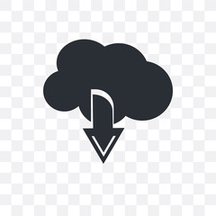 up arrow and cloud icon isolated on transparent background. Simple and editable up arrow and cloud icons. Modern icon vector illustration.