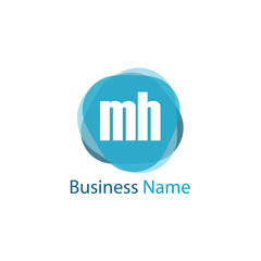 Initial Letter MH Logo Template Design