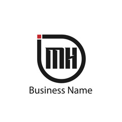 Initial Letter MH Logo Template Design
