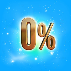 Gold 0 Percent Sign