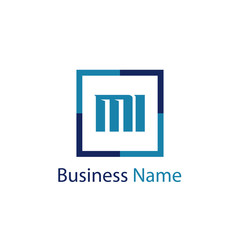 Initial Letter MI Logo Template Design