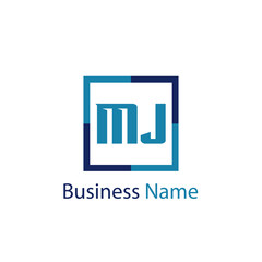 Initial Letter MJ Logo Template Design