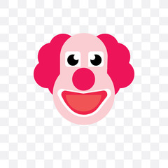 clown icon isolated on transparent background. Simple and editable clown icons. Modern icon vector illustration.