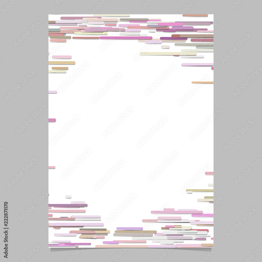Poster abstract irregular horizontal rounded stripe background page border template