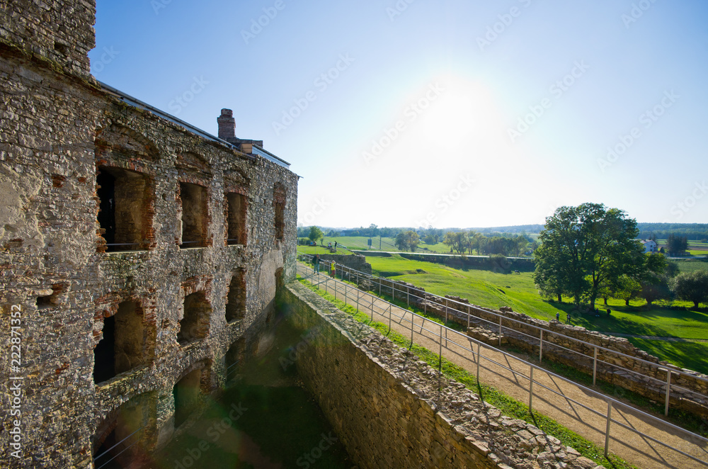 Poster ruins of krzyztopor castle, poland