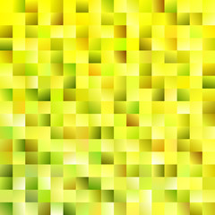 Abstract geometrical square background - gradient mosaic vector illustration from squares in yellow tones