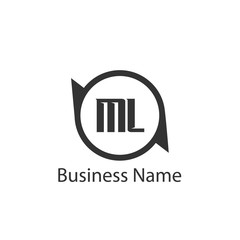 Initial Letter ML Logo Template Design